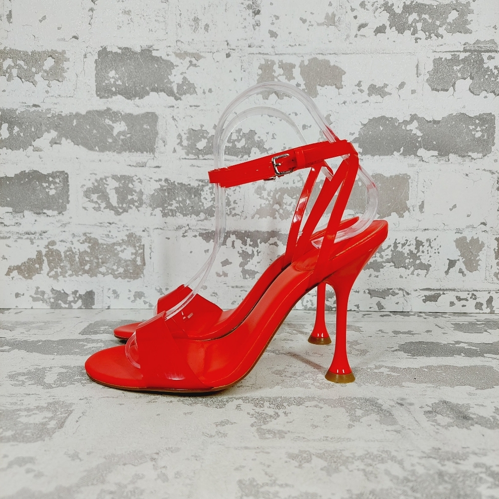 New Marc Fisher Calisty Red Strappy Heeled Sandal M577